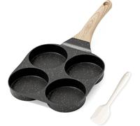 Sartén de inducción, sartén para huevos, revestimiento de granito, 4 agujeros, para tortillas, color