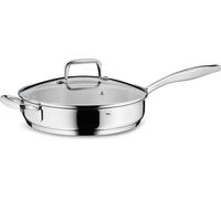 Sartén Flavoria/Kela de 24 cm, acero inoxidable, con tapa de vidrio