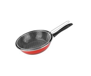 Sartén freidora 'sr' 26cm acero esmaltado rojo magefesa