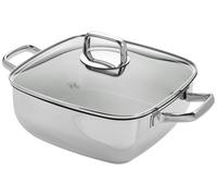 Sartén gourmet de acero inoxidable de 28 cm, 6,5 litros, con revestimiento antiadherente y apta para horno