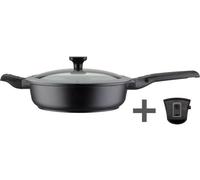 Sartén GSW Schmorpfanne Easy Click de 28 cm con tapa de vidrio, juego de 5 piezas, modelo 167833, de aluminio, capacidad aproximada de 4,0 litros