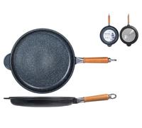 Sartén H&H De Aluminio Fundido Con Mango De Madera, Diámetro 32 Cm