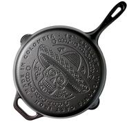 Sartén Hierro Fundido Curado Day of the Dead La Catrina, La Calaca, Apta Barbacoa, Horno, Inducción, Gas, Cast Iron Skillet Curada para Crear Antiadherente Libre de Tóxicos sin PFOA, Victoria