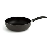 Sartén honda aluminio estampado Temis de Quid - Diámetro 24 y 28cm - Revestimiento antiadherente doble capa - Especial vitrocerámica - Cocina práctica - Libre de PFOA - Mango de baquelita 28x8.1cm