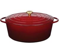 Sartén ovalada con tapa de la marca Silecomplaza, modelo Gusseisen, de 35 cm, línea Médoc, apta para inducción