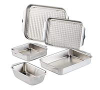 Sartén para asar OVENBOND, juego de 7 piezas, plateado, acero inoxidable, Hestan