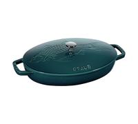 Sartén para asar para pescado con tapa para cazo azul mar Staub