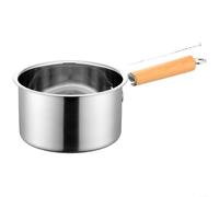Sartén para freír de acero inoxidable con tapa y colador, 1,2 L, requerimiento de aceite, acero inoxidable 304, sin recubrimiento, protección contra salpicaduras, para comida de bebé, gas, inducción