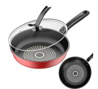 Sartén para freír especial de huevos | Sartén para tortilla con tapa para fuegos | Batería de cocina con mango cómodo para filete de panqueques tortilla Snacks