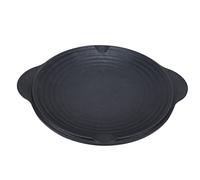 Sartén para parrilla multifuncional Aleación de aluminio premium Antiadherente Redonda Portátil Accesorios para estufa de barbacoa para acampar al aire libre Panqueque de panceta (34CM)