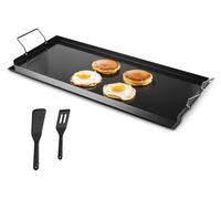 Sartén para parrilla VEVOR, fabricada en acero al carbono, de forma rectangular universal (812 x 310 mm), ideal para cocinar platos estilo teppanyaki, cocina portátil para el hogar con asa