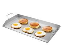 Sartén para parrilla VEVOR, sartén de acero inoxidable, sartén rectangular universal (809 x 370 mm) para parrillas tipo teppanyaki, cocina portátil para el hogar con asa