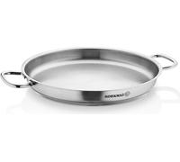 Sartén para tortillas Korkmaz Proline, fabricada en acero inoxidable de alta calidad (18/10) - 32 x 4 cm