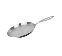 Sartén para Tortitas 28 cm Acero Inoxidable sin Revestimiento | Apta Inducción | Uso Diario