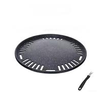Sartén redonda para barbacoa, antiadherente, estilo coreano, sin humo, placa de barbacoa portátil para interiores y exteriores (B)