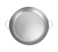 Sartén Redonda para Barbacoa de Hierro Forjado, Uso Doméstico | Fondo Plano y Liso, Calentamiento Uniforme, Doble Asa Remaches, para Campamento y Actividades al Aire Libre