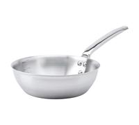 Sartén Wok Alchimy De Buyer 16 cm y 24 cm, Acero Inoxidable con Interior de Aluminio para una Distribución Uniforme del Calor, Apta para Inducción y Horno