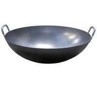 Sartén wok KBS de 400 mm de diámetro, con 2 asas de acero inoxidable AISI 409