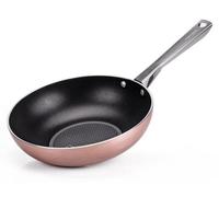 Sartén wok Moneta Rosegold Diamant, de 28 cm de diámetro máximo, de aluminio, apta para cocinas de inducción, con revestimiento antiadherente