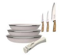 Sartenes ø18ø20ø24cm inducción click&cook y cuchillos de cocina 24 cm