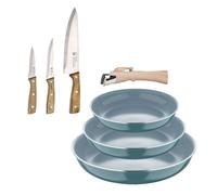Sartenes ø18ø20ø24cm inducción click&cook y cuchillos de cocina 24 cm
