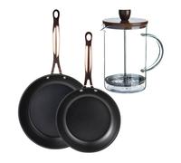 Sartenes ø20ø24cm inducción copper y cafetera de émbolo 24 cm
