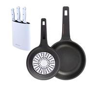 Sartenes ø20ø24cm inducción copper y cuchillos de cocina