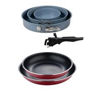 Sartenes ø22ø26cm inducción click&cook y juego de moldes horno