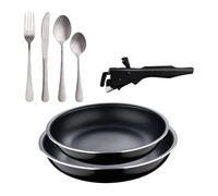 Sartenes ø22ø26cm inducción click&cook y set de 16 cubiertos 26 cm