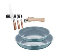 Sartenes ø24ø28cm inducción click&cook y cuchillos de cocina
