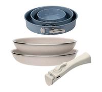 Sartenes ø24ø28cm inducción click&cook y juego de moldes horno