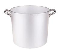 Sartenes Agnelli Pan de Aluminio, 5 mm de Espesor, con 2 Asas de Acero Inoxidable, 6 litros, Plata
