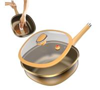 Sartenes antiadherentes - Sartén de aleación de titanio con revestimiento antiadherente | Cacerola profunda con tapa y utensilios de cocina para cocina eléctrica e inducción, huevos, tortillas, y