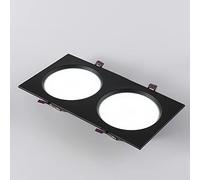 SaryEdge Lámpara empotrable LED Cuadrada de Doble Cabezal 10W18W24W36W Downlight 6000K Luz fría Focos Lámparas de Techo para Interiores Montaje Empotrado Negro/Blanco, Oscuro-10W,Dark-10W