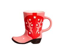Sass & Belle Taza con forma de botas vaqueras – diseño rojo western, 280 ml, regalo divertido