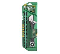 SATA ST09000 11 Piezas Juego de Llaves Ajustables Pass Thru X6 - Edición Negra