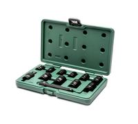 SATA ST09009SJ Juego de Llaves de Vaso de Impacto, Unidad Métrica de 1/2 Pulgada, con Barra de Extensión Lista para Impactos y Junta Universal, en un Estuche de Transporte Verde, 12 Piezas