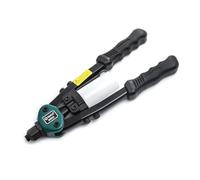 SATA ST90502 Remachadora de Dos Manijas, 330 mm, con Cuerpo de Acero Resistente y Botella de Recolección de Plástico Acoplada Directamente a la Herramienta.