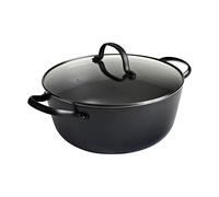 Satake Cacerola Satake de hierro fundido ligero con tapa de cristal 24 cm
