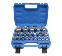 Satra juego de llaves tubulares multidentadas xzn de 12 caras, 21 piez