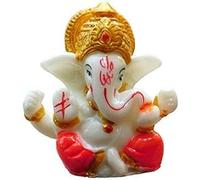 Satre Online and Marketing Estatua pequeña de Ganesha de 6,6 cm / Mini Lord Ganesh/Ídolo de poliresina Ganpati / (Multicolor)