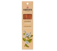 Sattva Ayurveda Varillas de incienso de calidad premium de jazmín, incienso natural para relajación, elegante fragancia floral, enrolladas a mano, 15 varillas de 30 g