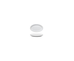 Saturnia 10 Platos Ovalados Roma En Porcelana Blanca De 32 Cm