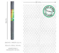 Saturnia 1171010 enrejado triple torsion 50/60 cm. rollo 50 metros uso