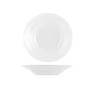 Saturnia 12 Platos Fondos Tivoli En Porcelana Blanca De 23,5 Cm