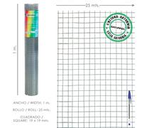 Saturnia 1200095 malla electrosoldada galvanizada, 25 x 25/1,60/100 cm