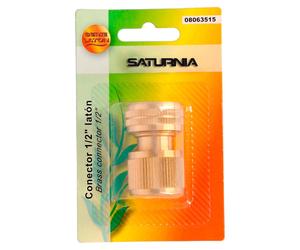 Saturnia conector manguera laton 1/2' hembra, adaptador grifo, conecto