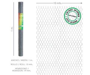 Saturnia - enrejado triple torsion 19 / ancho 100 cm. rollo 10 metros