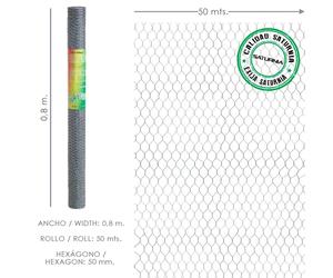 Saturnia enrejado triple torsion 50/ 80 cm. malla metalica, corrales,