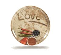 Saturnia Love - Juego de 6 platos para pizza, porcelana, surtido, 33 cm